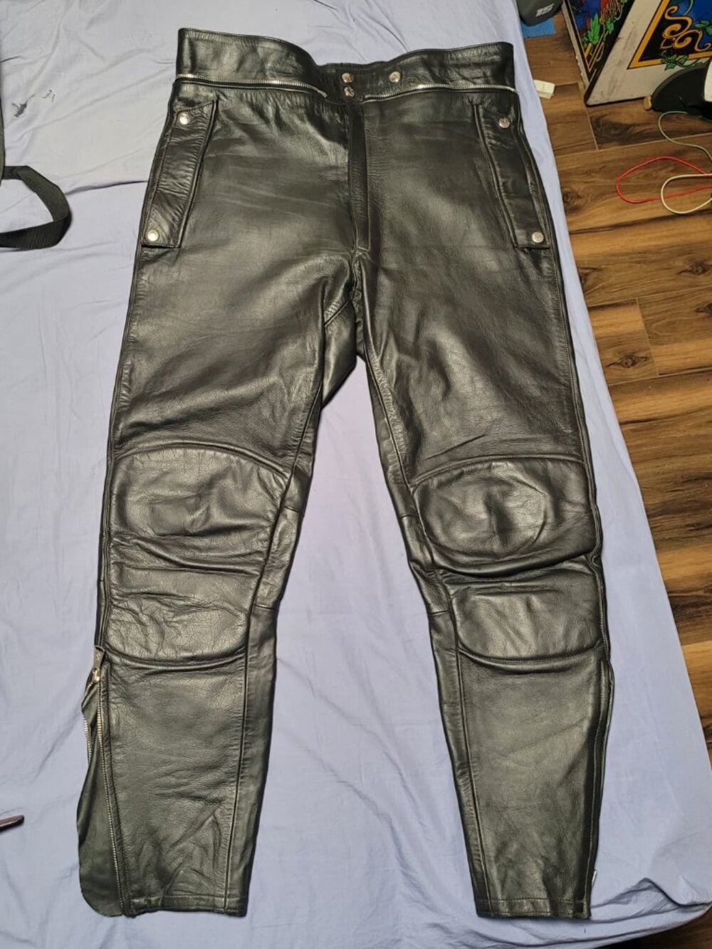 HARRO Black Leather Motorcycle Combi Size 52 - Picture 2 of 9